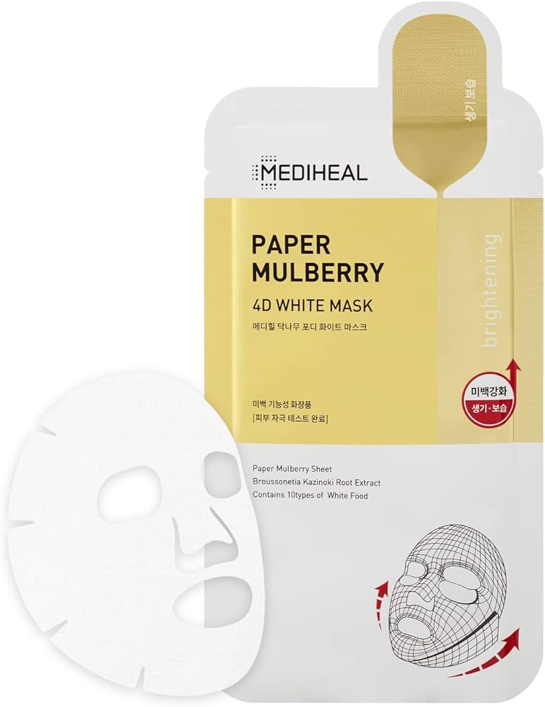 Masque blanc 4D en papier mûrier Mediheal