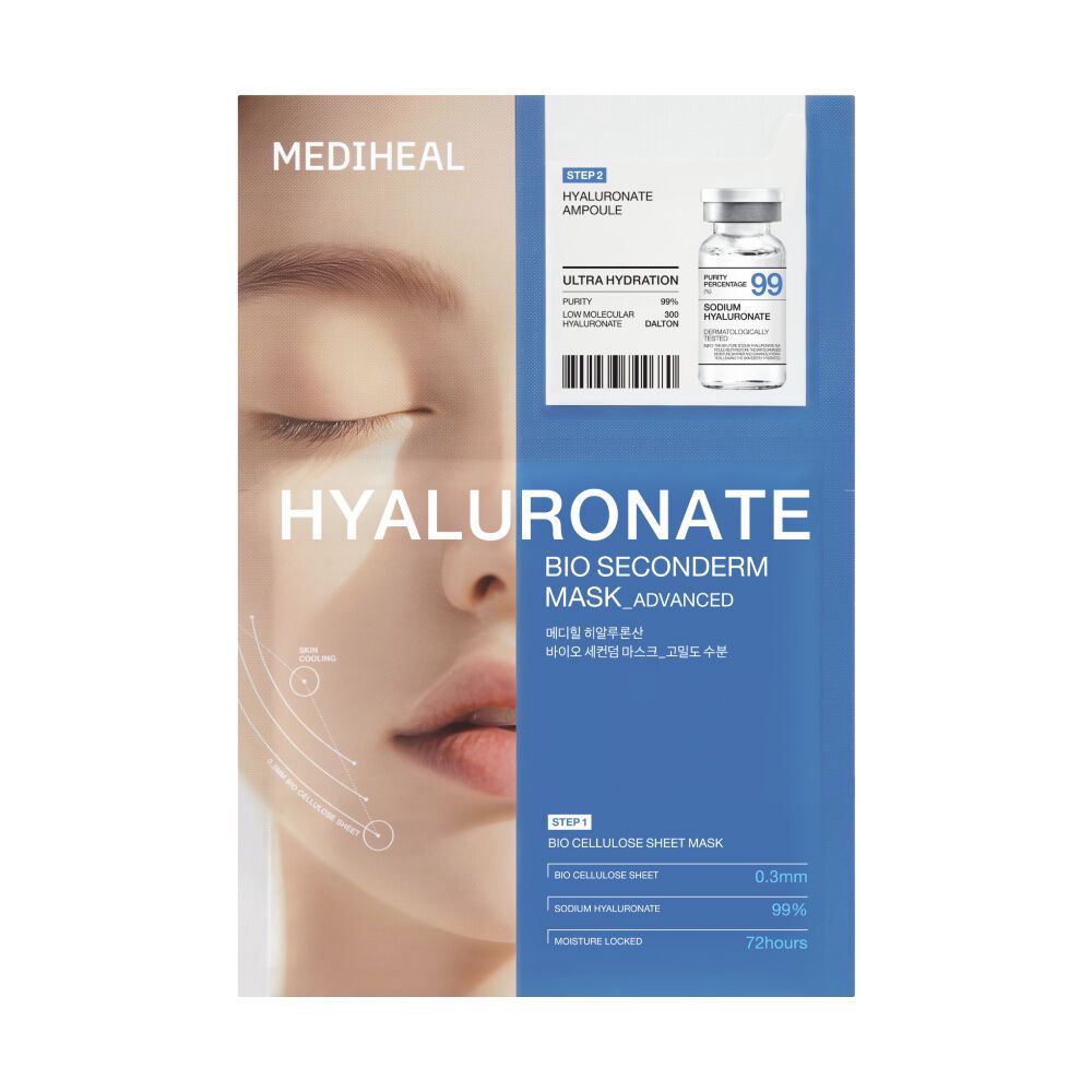 Mediheal Hyaluronate Bio Secondderm Mask Advanced – Masque hydratant intensif