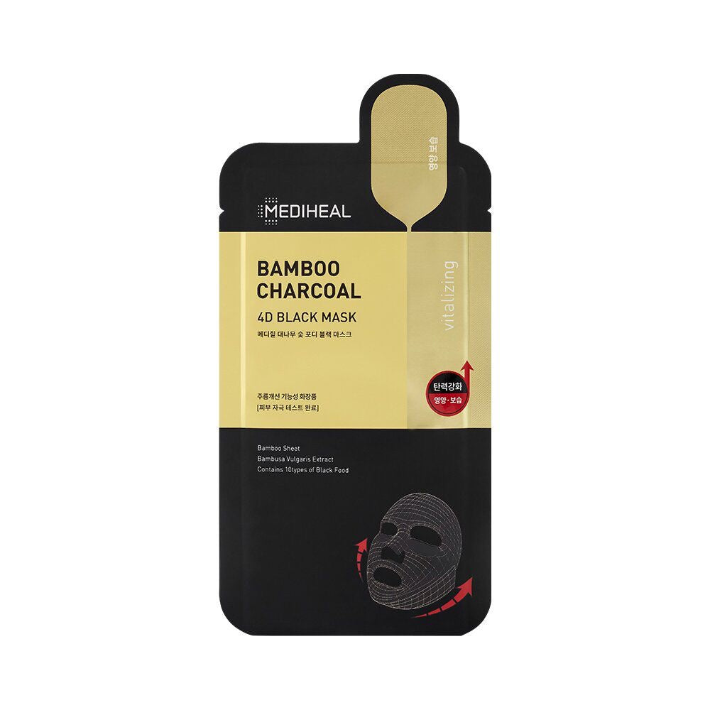 Mediheal Bamboo Charcoal 4D Black Mask – Masque purifiant et raffermissant
