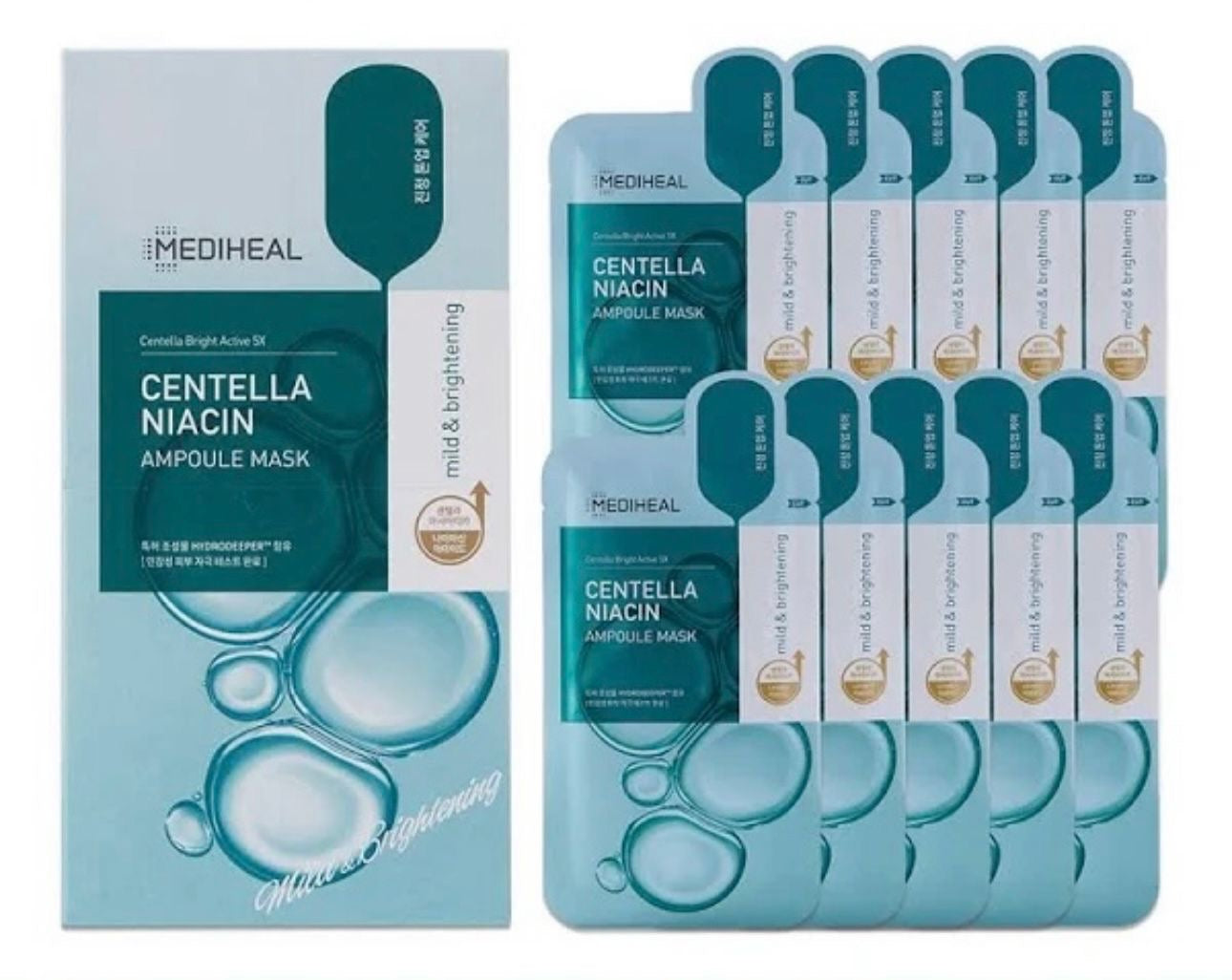 Mediheal Centella Niacin Ampoule Mask – Mild & Brightening Mask’s pack
